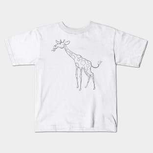 Giraffe - Line Art Kids T-Shirt